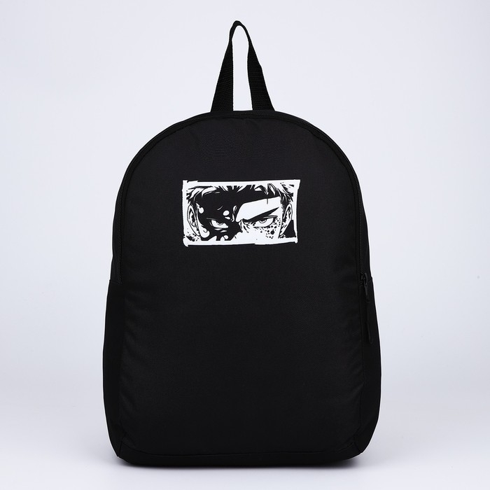 Рюкзак школьный текстильный &laquo;Аниме&raquo;, 38х14х27 см, цвет чёрный