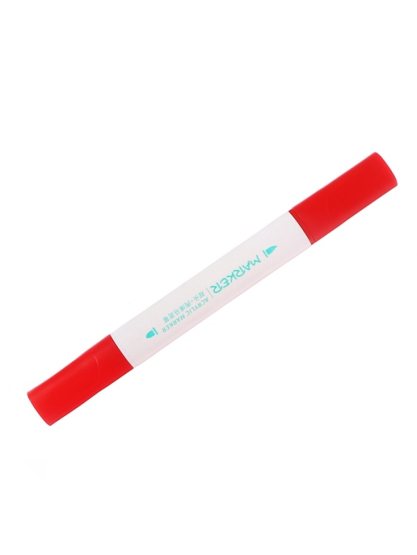 Набор акриловых маркеров 24 цвета в пластиковом кейсе, двусторонние