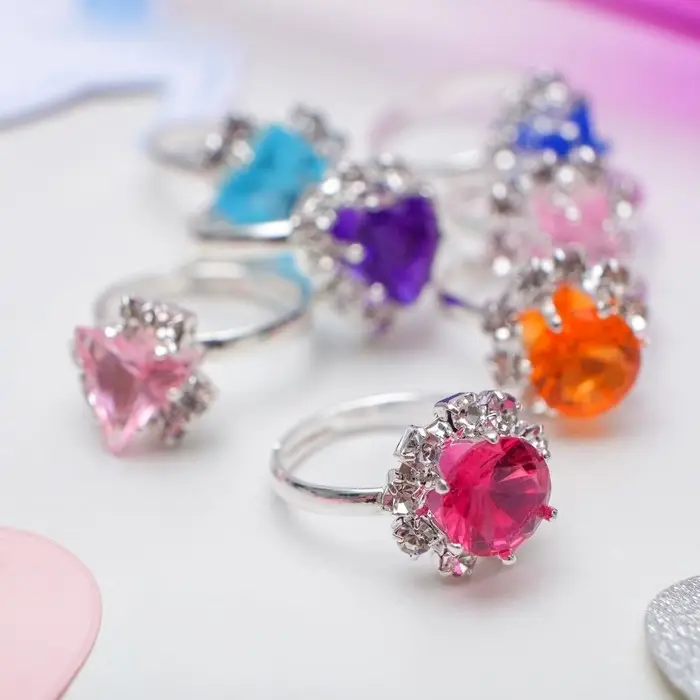 Кольцо детское &laquo;Выбражулька&raquo; льдинки, цвет МИКС в серебре