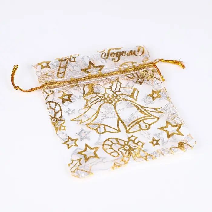 Мешочек подарочный органза &laquo;Колокольчики&raquo;, 10 х 12 см +/- 1.5 см