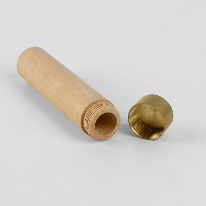 Игольница-туба, 8.6 &times; 1.8 &times; 8 см, дерево, коричневая, цена за 1 штуку