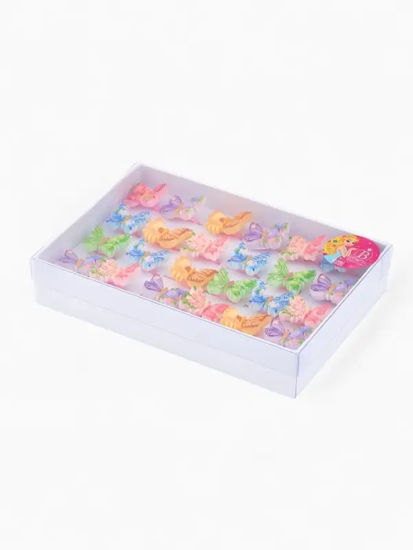 Кольцо &laquo;Выбражулька&raquo; бабочка в цветах, форма МИКС, цветное, безразмерное