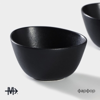 Салатник фарфоровый Magistro Carbon, 12&times;10,5 см, цвет чёрный