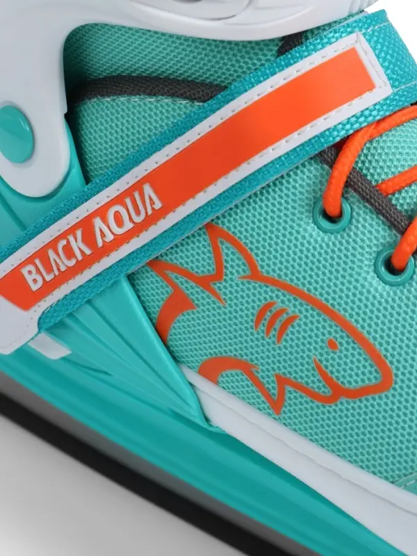 Коньки детские раздвижные BlackAqua, р. 31-34, для фитнеса, мятные, оранжевые