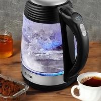 Чайник электрический стеклянный с подсветкой КТ-6126 - 1.7 л