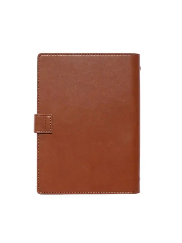 Органайзер на кольцах, C6, с хлястиком, 80л, линия, к/зам, Коричневый