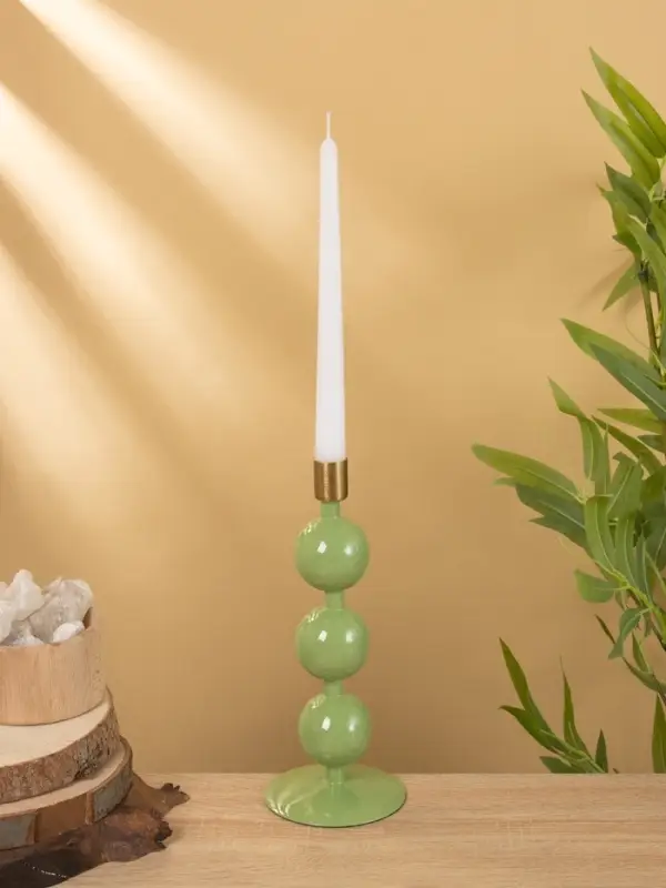 Подсвечник на 1 свечу "Кипарис" с 3 сферами 10х10х25 см