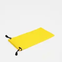 Чехол для очков на затяжке, длина 17,5 см, ФАСОВКА 20 ШТ, плотность 190 г/м2, цвет жёлтый