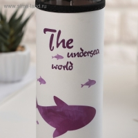 Бутылка для воды стеклянная с ручкой в чехле &laquo;Кит&raquo;, 500 мл, h=23,5 см, рисунок МИКС