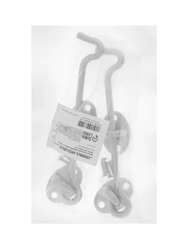 Крючок ветровой LOCKLAND KV001, L=150 мм, нержа, цвет хром, 2 шт