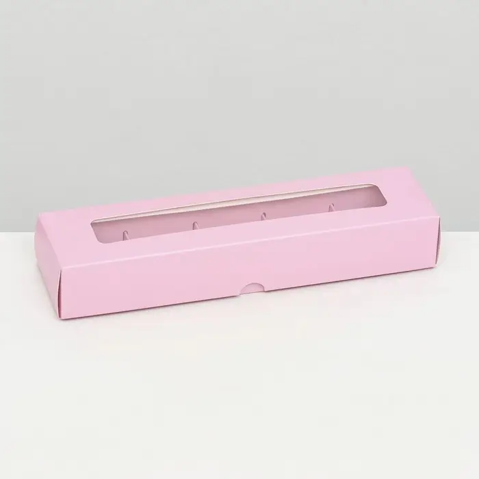 Коробка для 5 конфет, розовый, 22&times;5.5&times;3.5 см