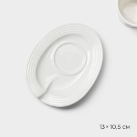 Кофейная пара фарфоровая Magistro &laquo;Бланш&raquo;, 2 предмета: чашка 80 мл, блюдце 13&times;10,5 см