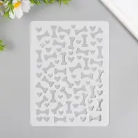 Трафарет фоновый пластик "Кости" 15х20 см