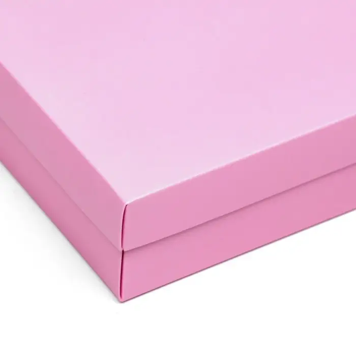 Коробка подарочная складная, упаковка, крышка - дно, розовая, 16.5&times;12.5&times;5.2 см