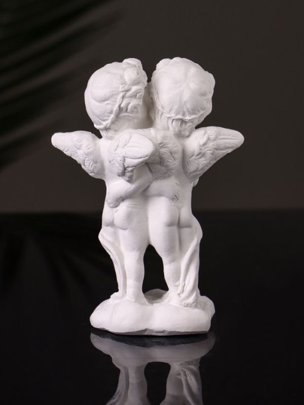 Статуэтка "Ангелы шепчутся" 9х6,5х3,5 см, натуральный