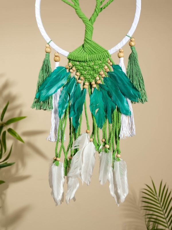 Ловец снов "Зелёное дерево" 22х60 см.