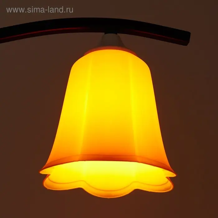 Плафон универсальный "Цветок"  Е14/Е27 желтый 14х14х13см