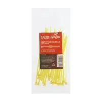 Хомут нейлоновый для стяжки, ТУНДРА, 2.5&times;100 мм, желтый, 25 шт.