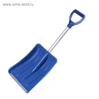 Лопата автомобильная пластиковая, ковш 240 &times; 300 мм, с алюминиевой планкой, алюминиевый черенок (длина &plusmn; 7 см), цвет МИКС