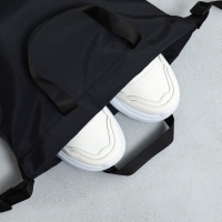 Мешок для обуви, чёрный, два вида ручек, текстиль 30&times;40 см