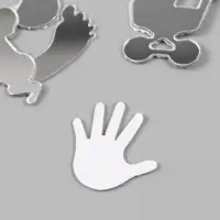 Декор для творчества пластик зеркальный "Рождение ребёнка" набор 6 шт