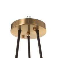 Люстра "Узел" 3х40Вт Е27 черный/латунь 52х52х36см