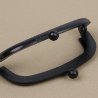 Фермуар пришивной, 9 &times; 5,5 см, цвет чёрный/антик