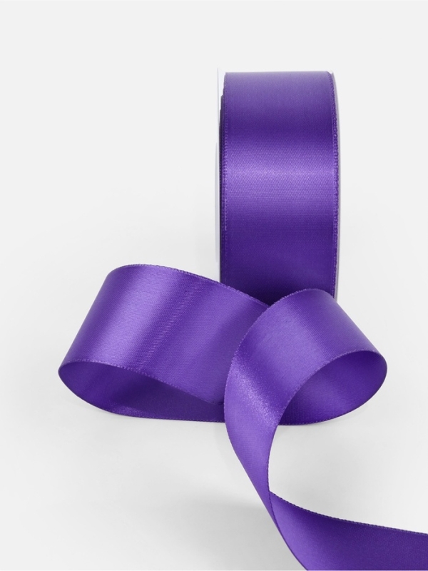 Лента атласная двухсторонняя №0470 38мм*25&plusmn;1м фиолетовый TR