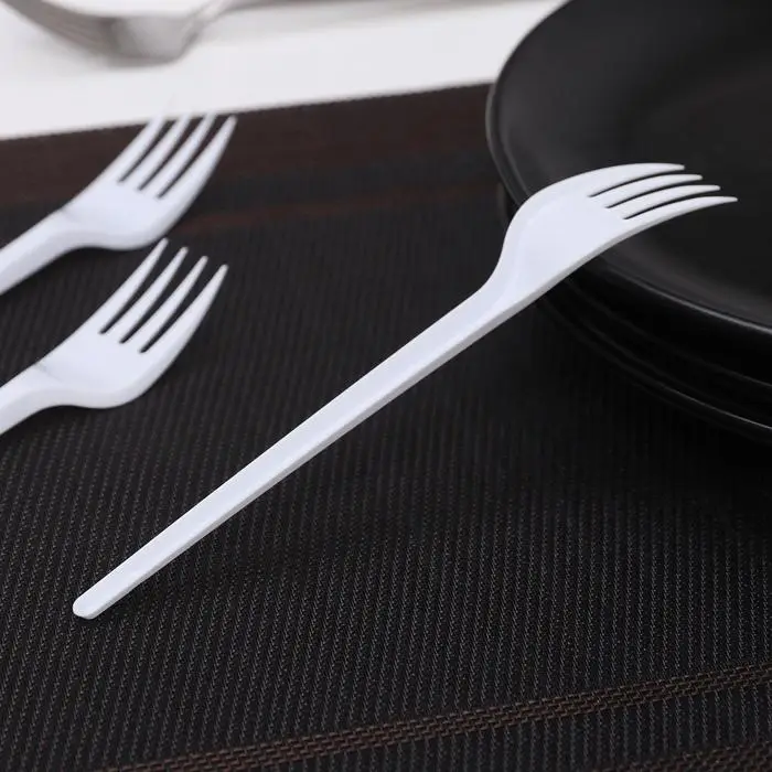 Вилки одноразовые Не ЗАБЫЛИ!, набор 12 шт., пластик, 15.5 см, столовые, белые