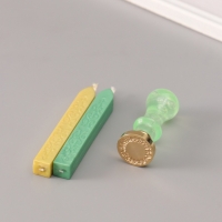 Сургучный набор "Растительный венок" печать, ручка, сургуч 12,5х10х3,6 см