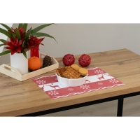 Салфетки новогодние на стол Доляна &laquo;Новый Год&raquo;, 4 шт, сервировочная, 45&times;30 см, цвет красный