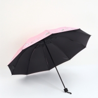 Зонт механический &laquo;Сакура&raquo;, эпонж, 4 сложения, 8 спиц, R = 52/60 см, D = 120 см, цвет МИКС