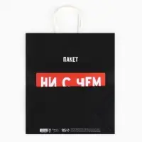 Пакет подарочный новогодний крафтовый &laquo;Пакет с сюрпризом&raquo;, 28 х 32 х 15 см