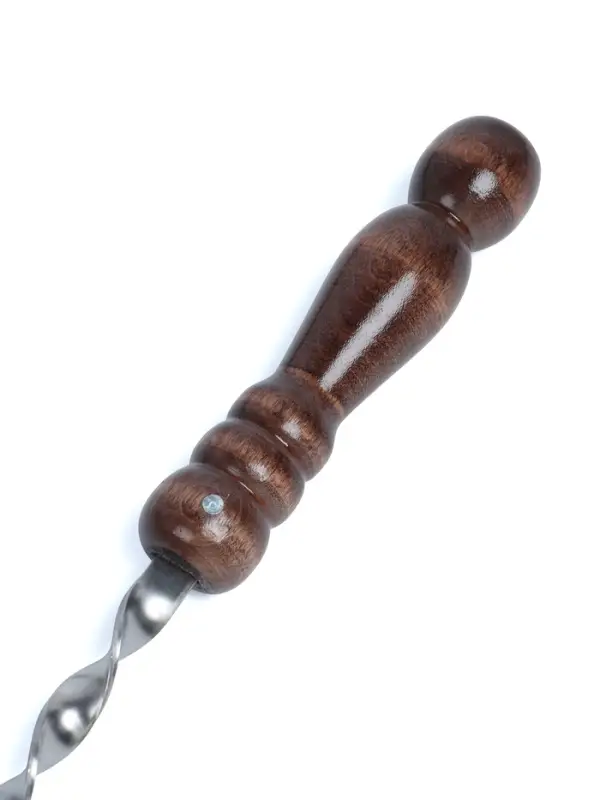 Набор шампуров в колчане, 6 шт, деревянная ручка "Шар", 73(50) х 1,2 х 0,25 см, серый