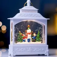 Фигура светодиодная "Снеговик" 5.5х14х19.5 см, 3хААА (не в компл.), музыка, USB, Т/БЕЛЫЙ