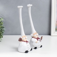 Сувенир полистоун "Усатые шеф-повара в длинных колпаках" набор 2 шт 27х11,5 см