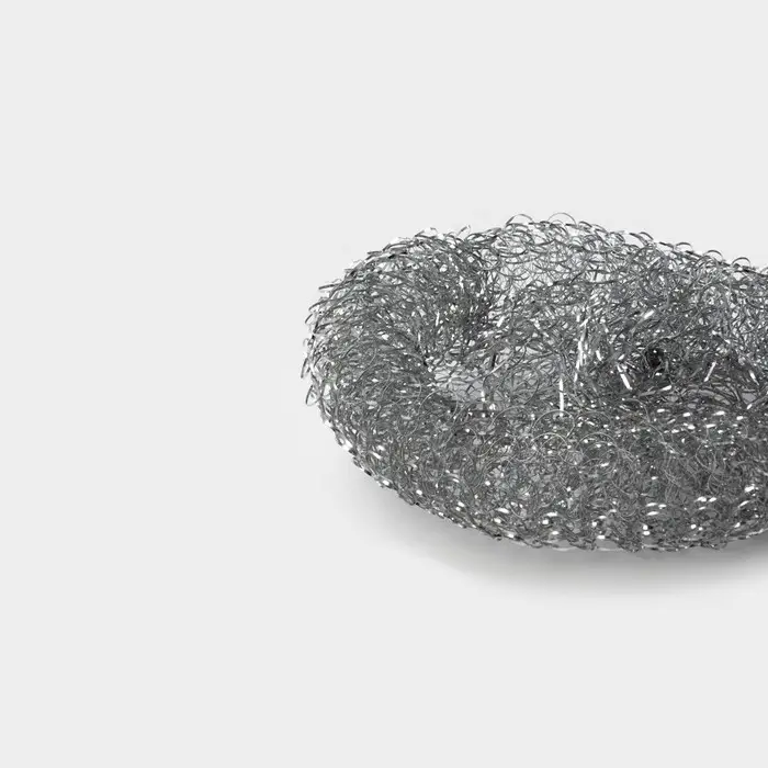 Губка для посуды Доляна, металлическая, 9&times;9&times;2 см