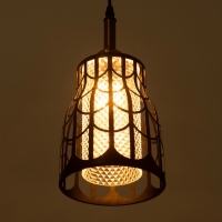 Светильник "Волны" 1х40Вт Е27 черный/золото 16х16х21+100см