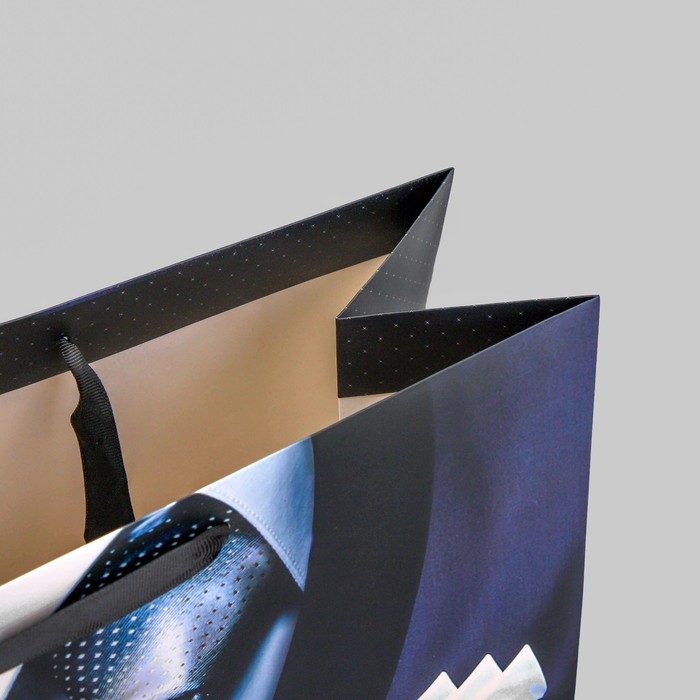 Пакет подарочный ламинированный горизонтальный, упаковка, &laquo;Best man&raquo;, XL 49 х 40 х 19 см