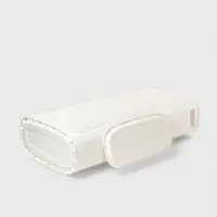 Плетёная корзина для белья с крышкой "Лён" 60л 43&times;20&times;80см, цвет белый