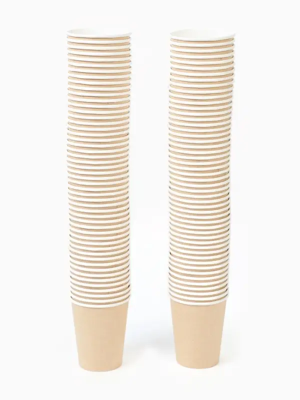 МП Стакан бумажный "Крафт" 250 мл, диаметр 80 мм (100 шт.)