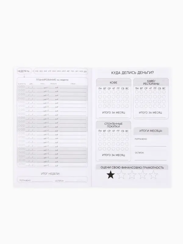 Блокнот для планирования финансов А6, 52 л "Люблю деньги"