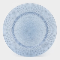 Тарелка подстановочная "Brick" 33 см , цвет голубой