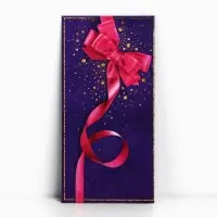 Конверт для денег &laquo;Малиновый бант&raquo;, 16,5 &times; 8 см