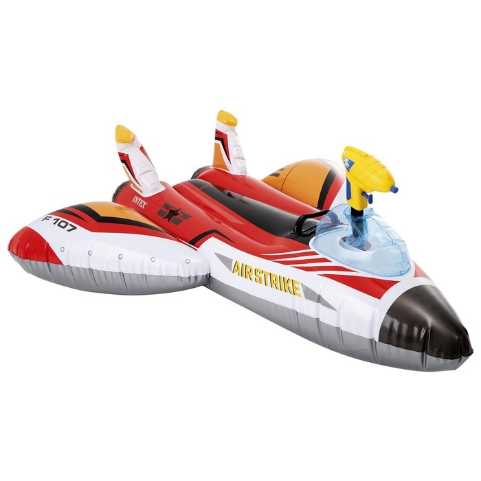 Плот для плавания &laquo;Самолет&raquo;, 117 х 117 см, с водной пушкой, от 3 лет, до 40 кг, 57536NP, цвет МИКС