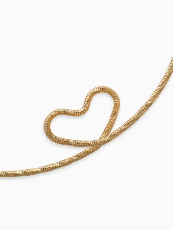 Набор 2 предмета: чокер, браслет &laquo;Обруч&raquo; сердце, цвет золото