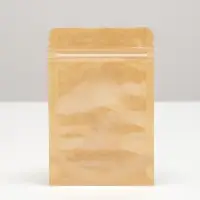 Пакет Zip-lock Крафт с прозрачной стенкой 10 Х 13 + 2 см