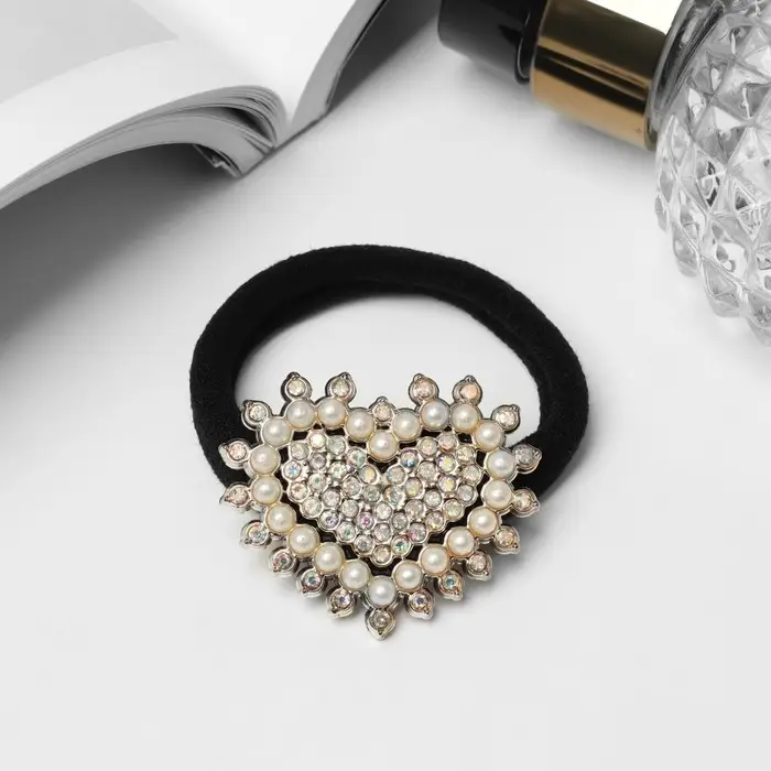 Резинка для волос "Верэн" сердце, 5 см