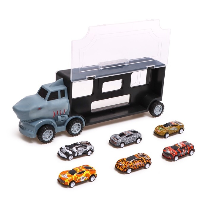 Грузовик &laquo;Акула. Перевозчик&raquo;, с машинками 6 шт.
