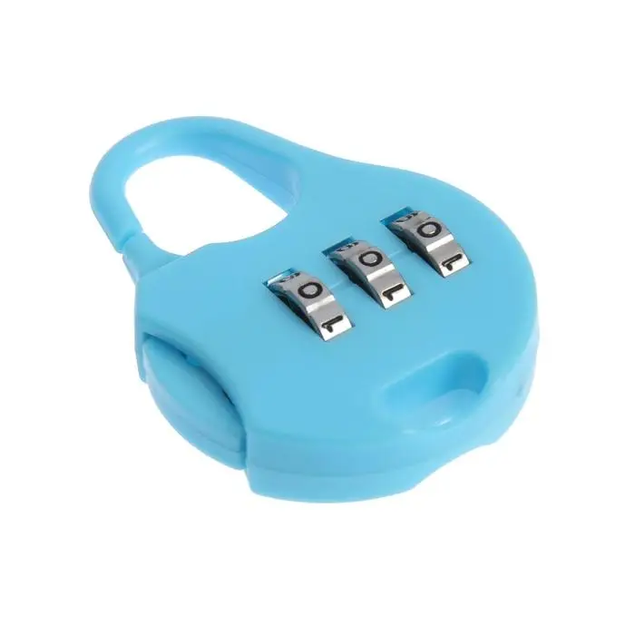 Замок навесной кодовый ТУНДРА ZK021, голубой